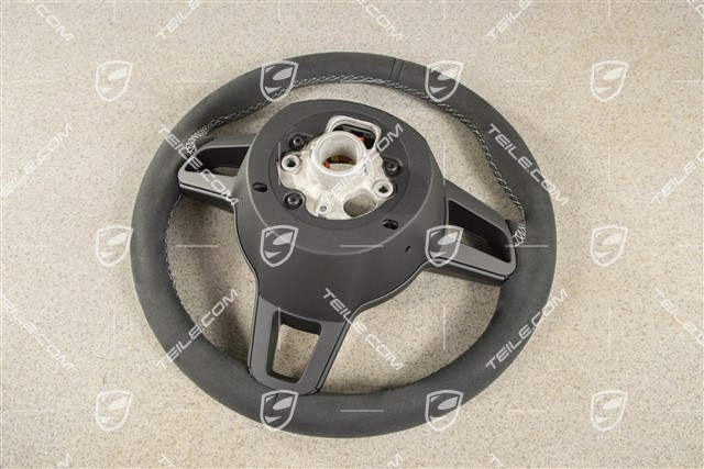 Sports Steering wheel GT, Alcantara, black/silver