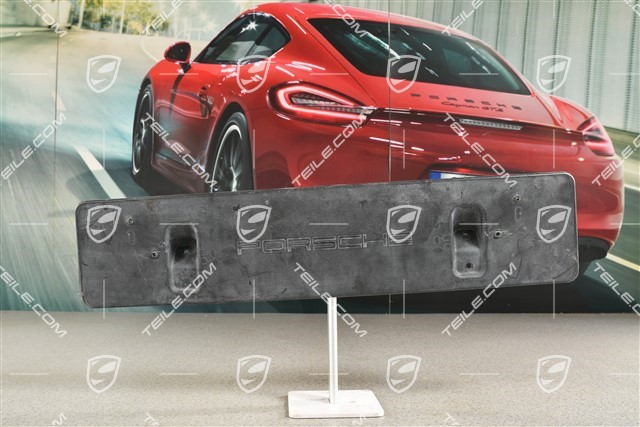 Front bumper number / Licence plate support, large, Black