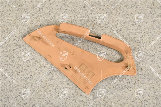 Seat belt cover / trim / rosette, rear, sand beige, Coupe, R