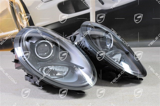 BiXenon headlamp, interior lining black, Turbo/GT3, set (L+R)