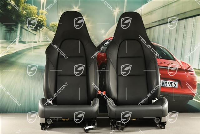 Sport Seats, manual and el. adjustable, 4-way, ventilation, leather, black, set, L+R