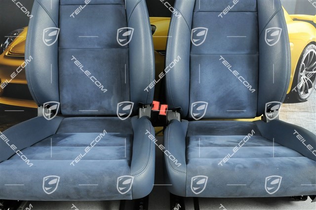 Seats, manual adjustable, Leatherette/Alcantara, Yachting Blue, set (L+R)
