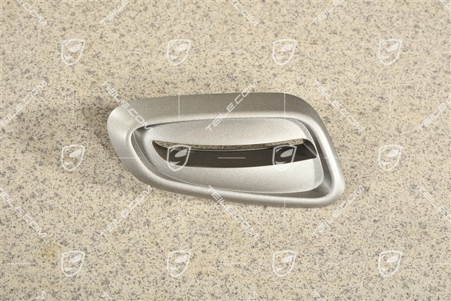 Cover trim / rosette for seat tilting handle / control button, Silvergrey Metallic, L