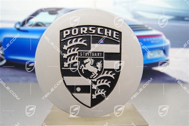 Hub cap, Porsche crest black