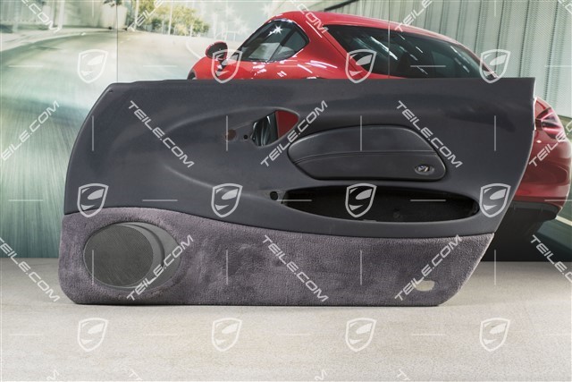 Door panel with airbag cover, sound system, leatherette, Metropole blue, R
