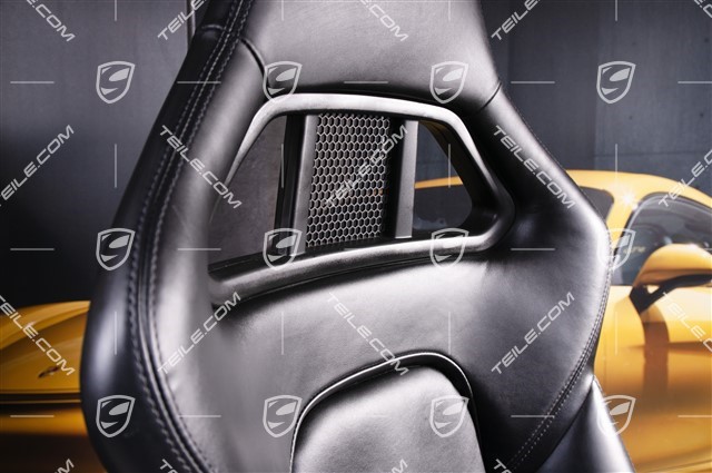 Bucket seats, collapsible, heating, leather, black, L+R
