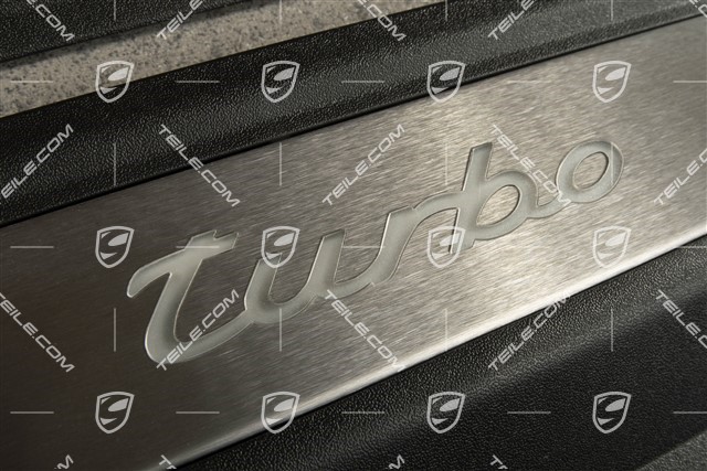 Scuff plate, with ilumination, Stainless steel, "Turbo", set, L+R