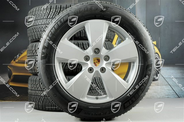 19-inch Cayenne winter wheel set, rims 8,5J x 19 ET47 + 9,5J x 19 ET54 + NEW Michelin winter tyres 255/55 R19 + 275/50 R19, with TPMS