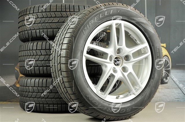 19-inch Cayenne Turbo winter wheel set, wheels 8,5 J x 19 ET59 + Pirelli tyres 265/50 R19, with TPMS sensors