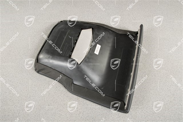 Back seat lower / cushion, Cabrio, Leatherette, Black, L
