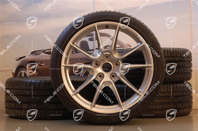 20-inch Carrera S (III) summer wheel set, 8J x 20 ET57 + 9,5J x 20 ET45 + NEW Pirelli summer tyres 235/35 ZR20 + 265/35 ZR20