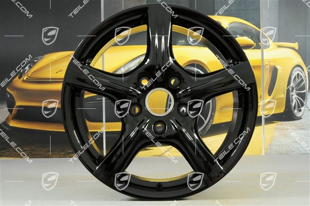 18-inch Panamera wheel set, 8J x 18 ET59 + 9J x 18 ET53, black high gloss