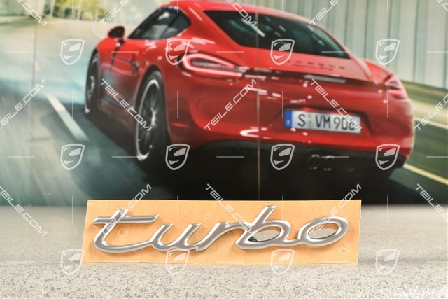 "Turbo" Schriftzug, silbern