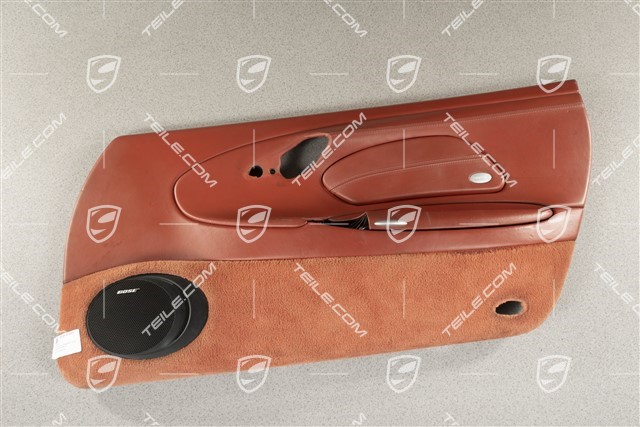Door panel with airbag cover, sound system Bose, leather, Boxster red, L