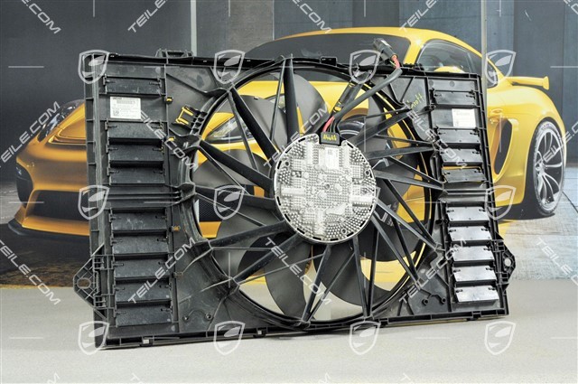 Cooling air duct with fan, Turbo
