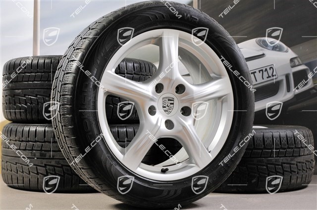 18-inch Panamera winter wheel set, 8J x 18 ET 59 + 9J x 18 ET 53 + NEW Nokian winter tyres 245/50 R18 + 275/45 R18, DOT/prod.year 2013