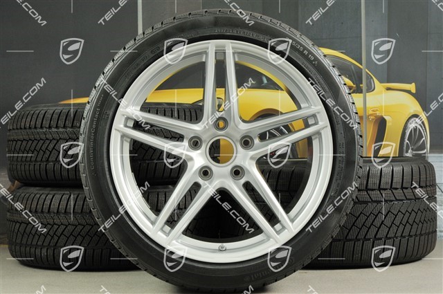 19-inch winter wheels set "Carrera", rims 8,5J x 19 ET50 + 11J x 19 ET77 + Continental WinterContact TS 830P winter tyres 235/40 R19 + 295/35 R19 *not for vehicles with PCCB+not for vehicles with rear-axle steering