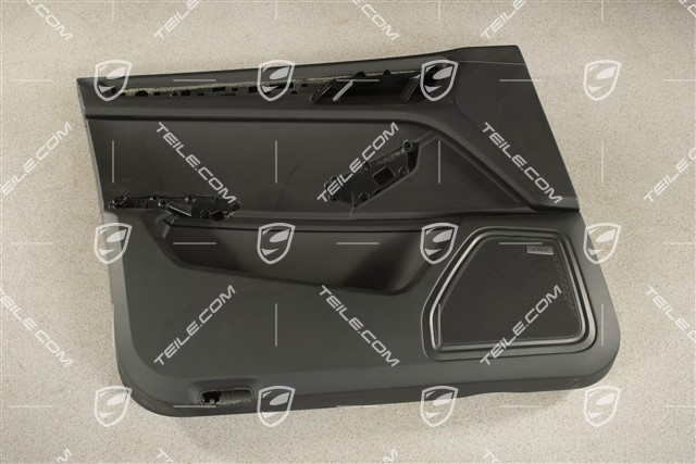 Front door trim  panel / card, Leather Black, Bose, L