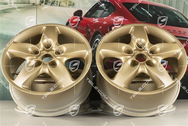 18-inch Cayenne Turbo wheel set, Aurum satin mat