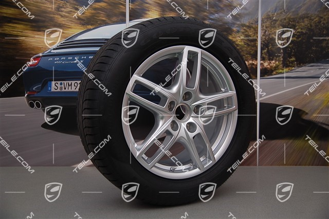 19-inch Cayenne Turbo summer wheel set, 4 wheels 8,5 J x 19 ET 59 + 4 tyres  265/50 R 19 110Y XL, with TPMS, ca. 900 km
