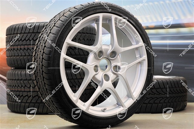 19-inch Winter wheels set, Carrera S II, rims 8J x 19 ET57 + 11J x 19 ET 51, Nokian winter tyres 235/35 R19 + 295/30 R19, TPM 433MHz