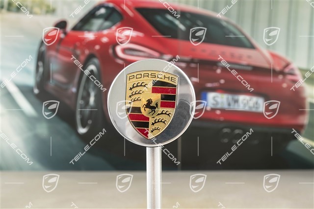 Central locking wheel caps, Turbo S, coloured Porsche crest