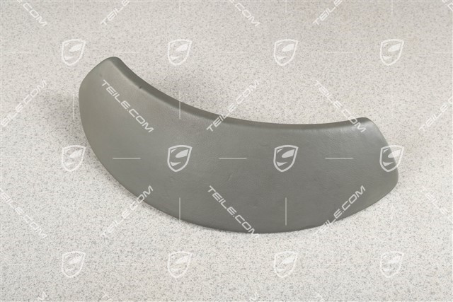 Instrument cluster cover, leather, Stone grey