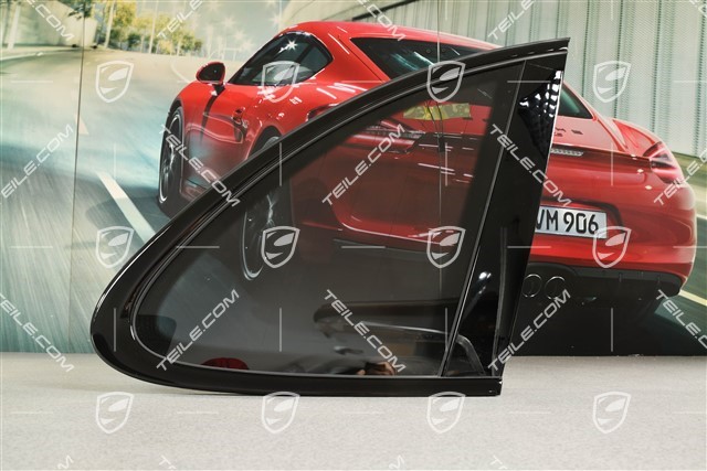 Side window with moulding, with Antenna, aluminium package Black, Dark tinted, R