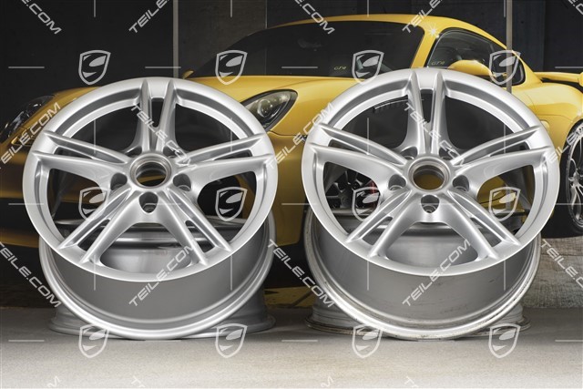 18-inch wheel rim set Boxster S II, 8J x 18 ET57 + 9J x 18 ET43
