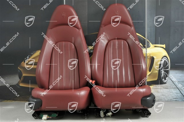 4200, Seats, el. adjustable, leather, memory, burgundy, set (L+R)