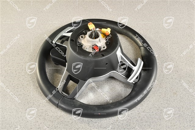 Multifunction steering wheel, 3-spoke, heated, Leather Black / Sport Chrono Hybrid