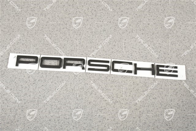 Schriftzug / Logo / Emblem / Aufkleber PORSCHE, Achatgrau Metallic