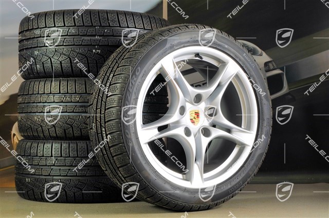 18-inch Cayman S II winter wheel set (with tyres), front wheels 8J x 18 ET57 + rear 9J x 18 ET43 + tyres 235/40 ZR18 + 255/40 ZR18