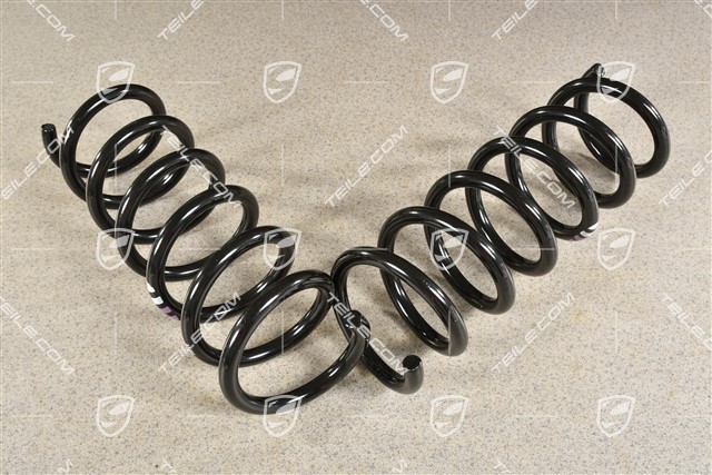 Coil spring, Front axle, identification Lilac/White, L+R