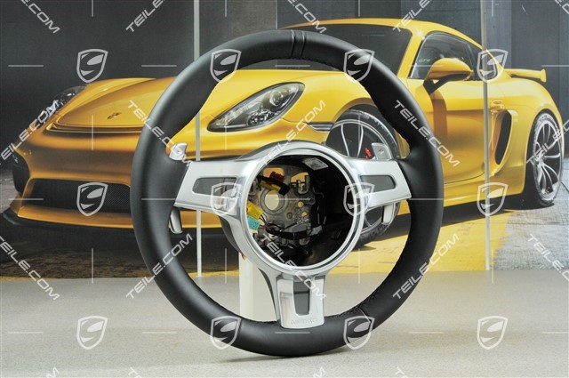 Steering wheel, with PDK paddle, Sport-Chrono-Paket / Sport-Chrono-Paket Plus, without heating, black