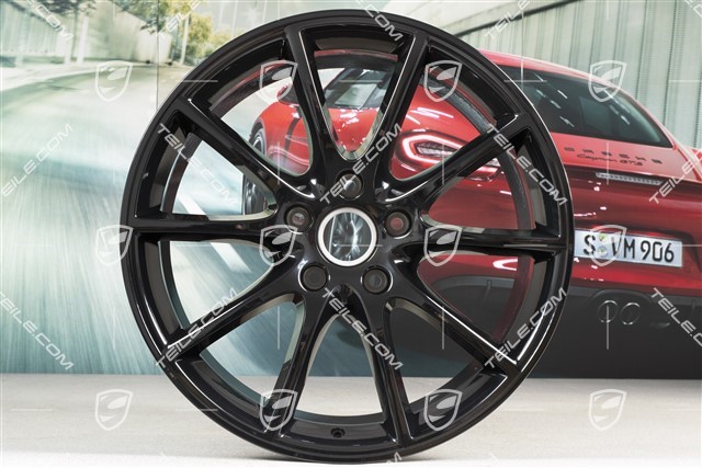 20-inch Cayenne Design wheel rim set, 10,5J x 20 ET64 + 9J x 20 ET50, black high gloss