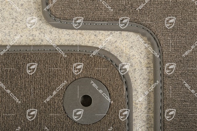 Floor mat set, front (L+R), Agate Grey