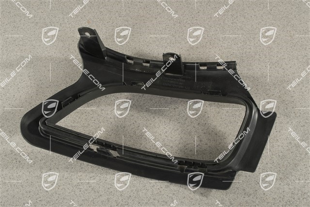 GT2RS, Bracket / Frame Support, Rear Bumper, Black matte, L