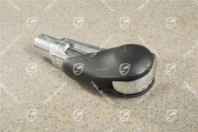 Selector lever / shift knob, Leather, PDK, Black