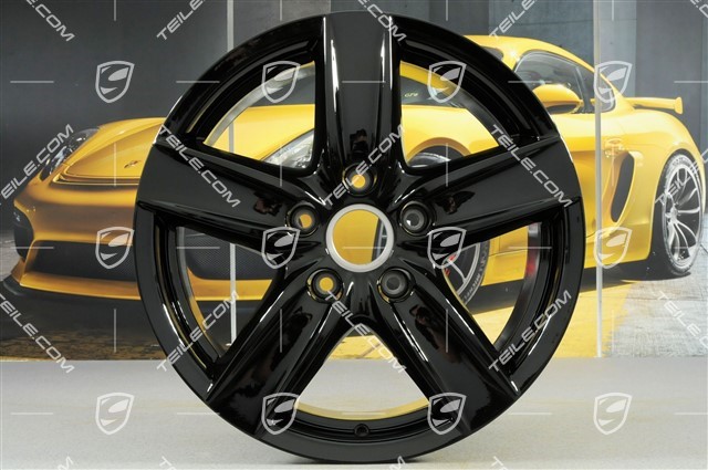 18-inch wheel set Cayenne S III, 8J x 18 ET53, black high gloss
