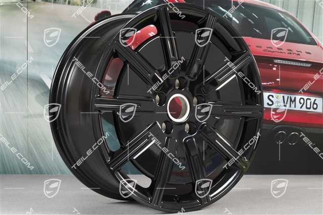 20" komplet felg Taycan Sport Aero, 9J x 20 ET54 + 11J x 20 ET60, czarny wysoki połysk