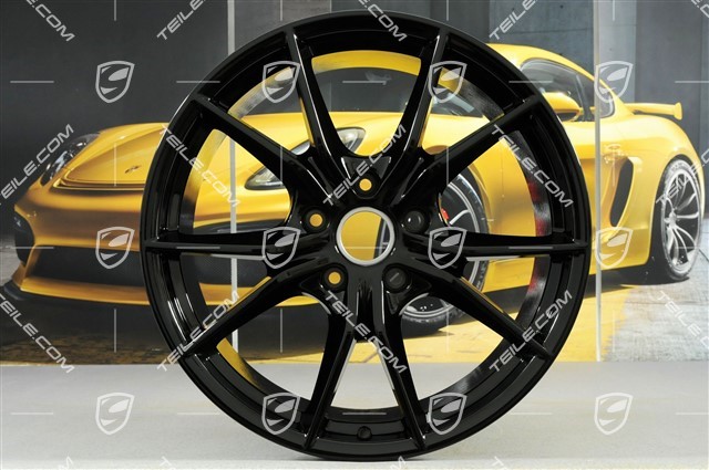 20-inch wheel rim set Carrera S IV, 8,5J x 20 ET49 + 11J x 20 ET78, for winter wheels, C2/C2S, Jet Black Metallic