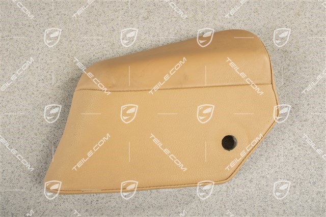 Rear seat cushion pad, Leather, Sand beige, L