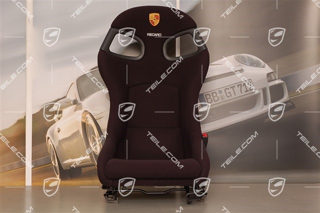 Bucket seat, perlon velour, black, with Porsche crest, R