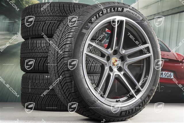 20-inch "Macan Turbo" winter wheels set, rims 9J x 20 ET26 + 10J x 20 ET19 + Michelin Latitude Alpin 5 winter tyres 265/45 R20 + 295/40 R20, Titanum, with TPMS