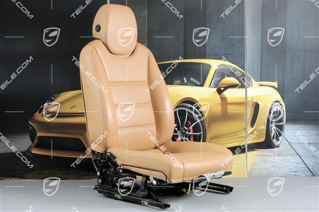 Seat, elect. adjustment, lumbar, leather, sand beige, damage, R