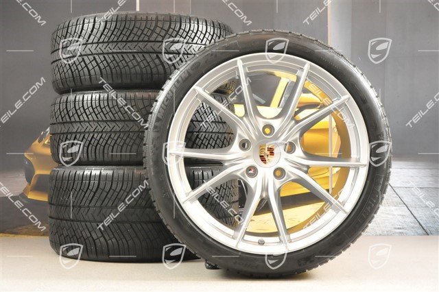 20-inch winter wheels set Carrera S (IV), used rims 8,5J x 20 ET49 + 11J x 20 ET56 + NEW Michelin Pilot Alpin PA4 N1 winter tyres 245/35 R20 + 295/30 R20