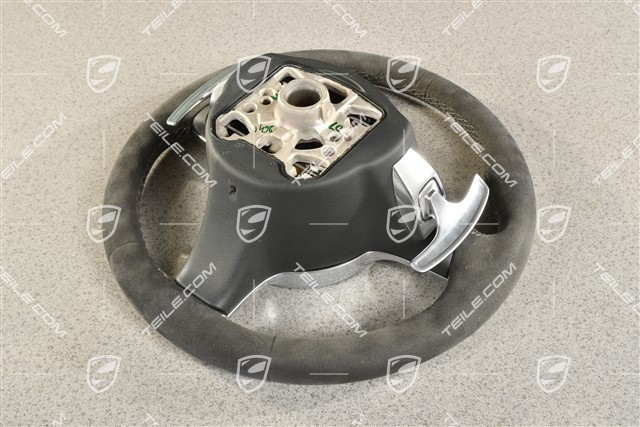 Sports steering wheel, Alcantara, PDK transmission, black/platinum grey