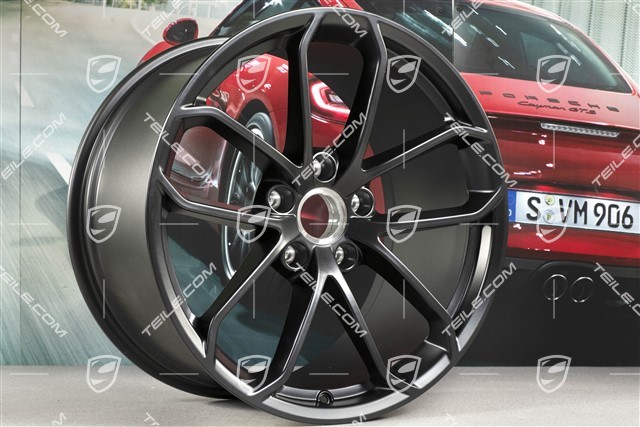 20-inch GT4 wheel rim, 11J x 20 ET50, black satin matt