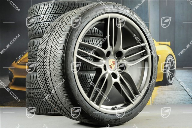 20" Sport Design winter wheel set  wheels 8,5J x 20 ET51 + 11J x 20 ET52 + Michelin winter tyres 245/35 ZR20 + 295/30 ZR20, without TPMS, Platinum satin mat